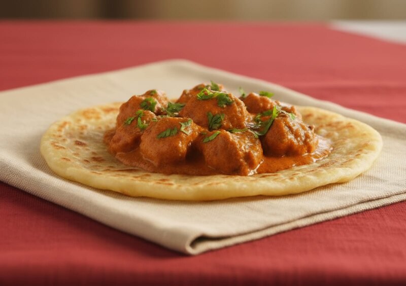 Butter chicken salomie filled with creamy curry from Cape Malay kitchen